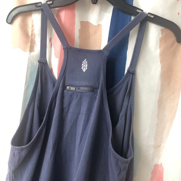 NWOT Free People Movement Blue Indigo Hot Shot Mini Dress Romper Size Small - Picture 10 of 15